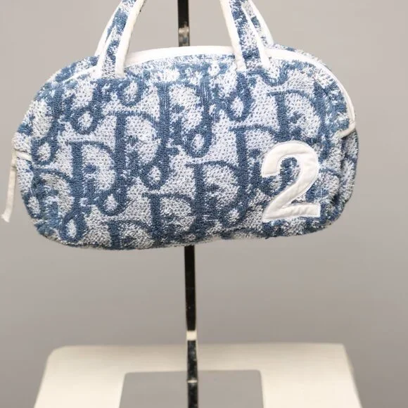Y2K CHRISTIAN DIOR Terry Cloth Trotter Boston Bag - Picture 2 of 15